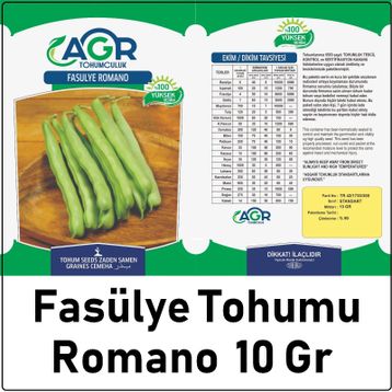 Agr 25 gr Fasülye Romano Tohumu