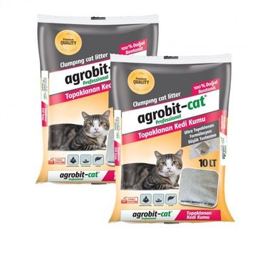 Agrobit Cat Kokusuz Doğal Bentonit 2x10 lt Kedi Kumu
