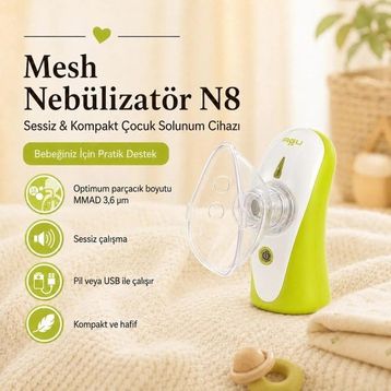 AGU Baby AGU N8 Taşınabilir Sessiz Mesh Çok Renkli Nebulizatör