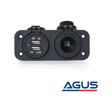 Agus Marin Tip USB ve 12 V Çakmak Şarj Soketi