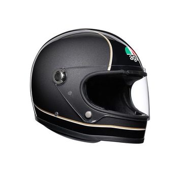 Agv X3000 Multi Super Retro Siyah Gri Kapalı Motosiklet Kaskı