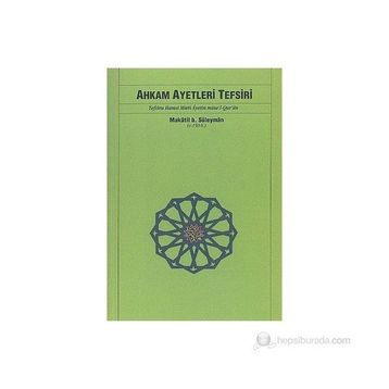 AHKAM AYETLERI TEFSIRI - MUKATIL BIB SÜLEYMAN