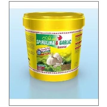 AHM Balık Yemleri Spirulina ve Garlic Granulat 3 kg Kova Sarımsaklı Yem