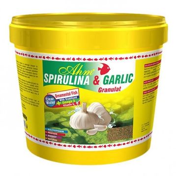 AHM Balık Yemleri Spirulina ve Garlic Granulat 3 kg Kova Sarımsaklı Yem