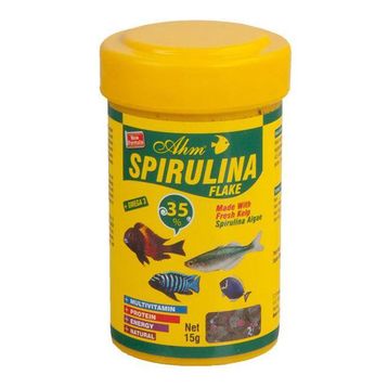 Ahm Spirulina Flake Bitkisel Ciklet Pul 100 ml Balık Yemi