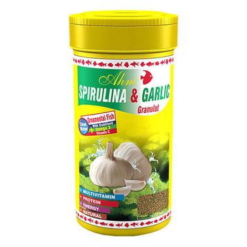 Ahm Spirulina ve Garlic Granulat 250 ml Balık Yemi