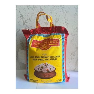 Ahmadi Zerrin Rice 5 kg 1121 Uzun İri Taneli Basmati Hint Sella Pirinci