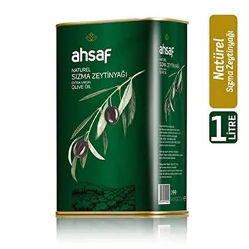 Ahsaf 1 lt Teneke Natürel Sızma Zeytinyağı
