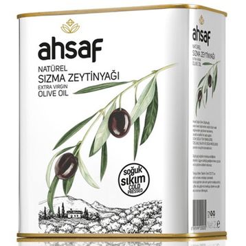 Ahsaf 2 lt Teneke Soğuk Sıkım Natürel Sızma Zeytinyağı