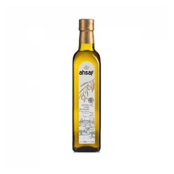 Ahsaf 500 ml Cam Soğuk Sıkım Sızma Zeytinyağı