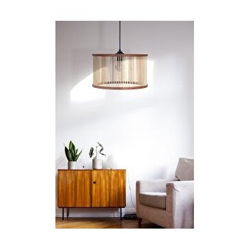 Ahşap Fabrikası Rustik Serisi Ottoman 35 cm Bambu Avize Sarkıt