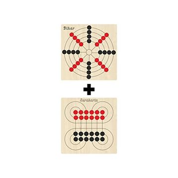 Ahtek ETİCSET210 Ahşap Surakarta ve Bihar Akıl Zeka Strateji ve Beceri Oyunları Seti