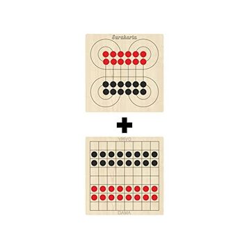 Ahtek ETİCSET212 Ahşap Dama ve Surakarta Akıl Zeka Strateji ve Beceri Oyunları Seti