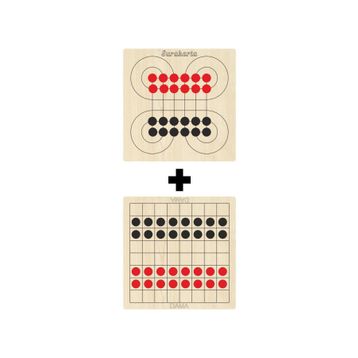 Ahtek ETİCSET212 Ahşap Dama ve Surakarta Akıl Zeka Strateji ve Beceri Oyunları Seti