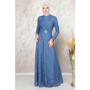 Ahunisa 6525 İndigo Tanem Abiye