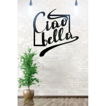 Ahwall Ciao Bella Figürlü Dekoratif Ahşap Tablo