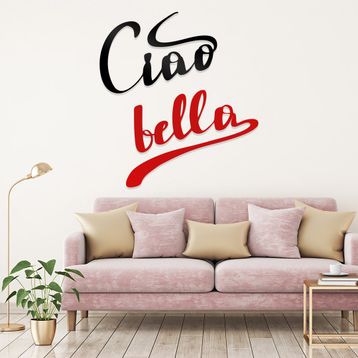 Ahwall Ciao Bella Figürlü Dekoratif Ahşap Tablo