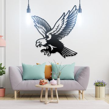 Ahwall Kartal Figürlü Dekoratif Ahşap Tablo