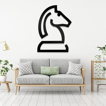 Ahwall Santranç Atı Figürlü Dekoratif Ahşap Tablo