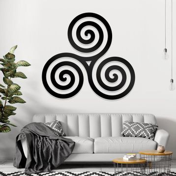 Ahwall Spral Figürlü Dekoratif Ahşap Tablo
