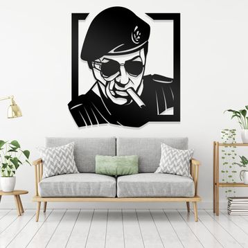 Ahwall Sylvester Stallone Figürlü Dekoratif Ahşap Tablo