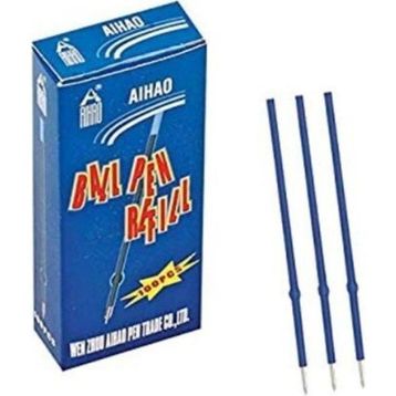 Aihao B107-20 1 Paket 100 Adet Mavi Tükenmez Kalem Yedeği
