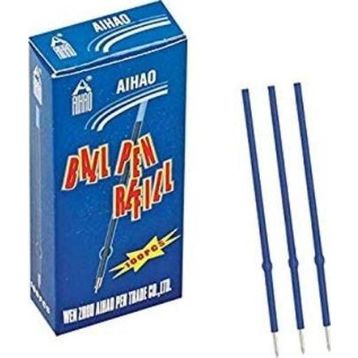 Aihao B107-20 1 Paket 100 Adet Mavi Tükenmez Kalem Yedeği