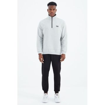 Air Jones 85233 Taş Siyah Herbert Dik Yaka Erkek Eşofman Takımı