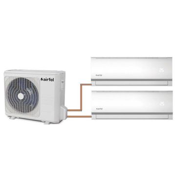 Airfel 5.5 Kw 1 Dış + 2 İç Ünite 9+12 Duvar Tipi Multi Klima