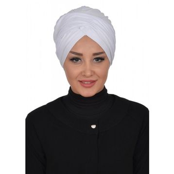 Aisha's Design B-9 Beyaz Tesettür Bone