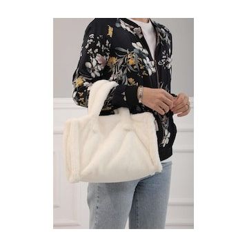 Aisha's Design Gri Kadın Mini Peluş Çanta