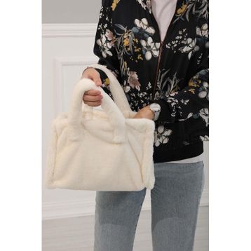 Aisha's Design Krem Mini Peluş Çanta