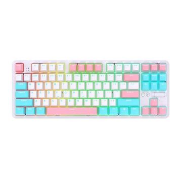 Ajazz K870T Pro RGB TKL Brown Switch Mekanik Beyaz Gaming Klavye