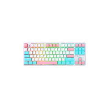 Ajazz K870T Pro RGB TKL Brown Switch Mekanik Beyaz Gaming Klavye