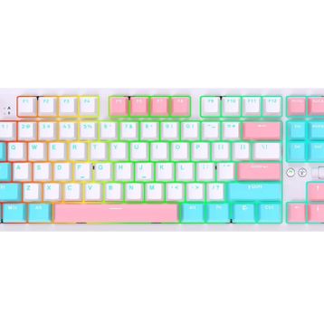 Ajazz K870T Pro RGB TKL Brown Switch Mekanik Beyaz Gaming Klavye