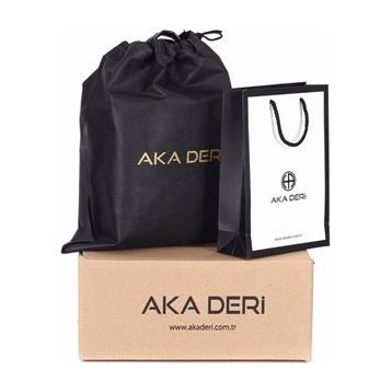 Aka 344-1 Düz Siyah Deri Portföy El Çantası