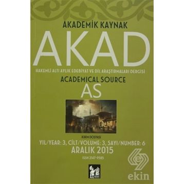 Akad Dergisi Sayı: 6 - Kolektif