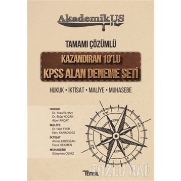 AkademikUS KPSS A Grubu Alan Kazandıran 10 Deneme Çözümlü - Temsil Yayınları
