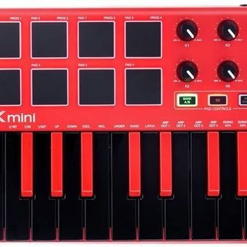 Akai MPKMINI 3 Kırmızı Mıdı Klavye