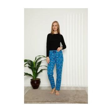 Akbeniz 27382 Saks Pamuklu Kadın Alt Pijama
