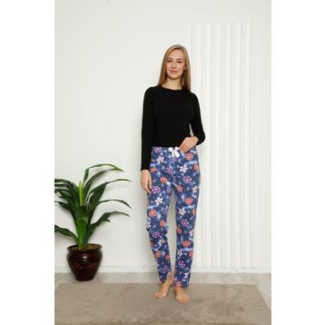 Akbeniz 27391 Lacivert Pamuklu Kadın Alt Pijama