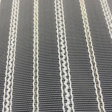Akça Tekstil 300x260 cm Kırık Beyaz Makarna Model Altın Simli Hazır Dikilmiş Pileli Tül Perde