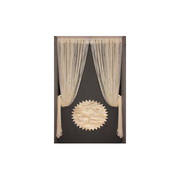 Akça Tekstil 300x270 cm Krem Düz Model Hazır İp Perde
