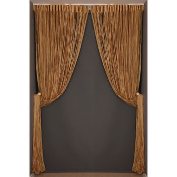 Akça Tekstil 300x280 cm Gold Düz Model Hazır İp Perde