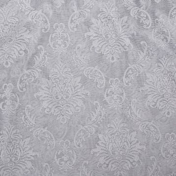 Akça Tekstil Gri 75x260 cm Damaks Hazır dikilmiş Pileli Fon Perde