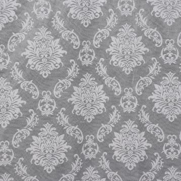 Akça Tekstil Gri 75x260 cm Damaks Hazır dikilmiş Pileli Fon Perde