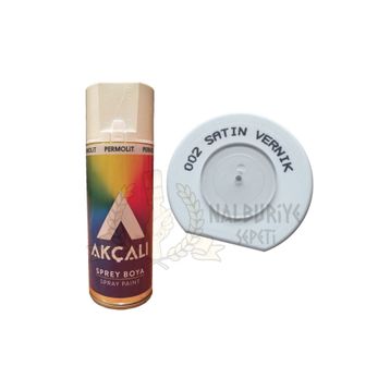 Akçalı 002 400 ml Saten Vernik Sprey Boya