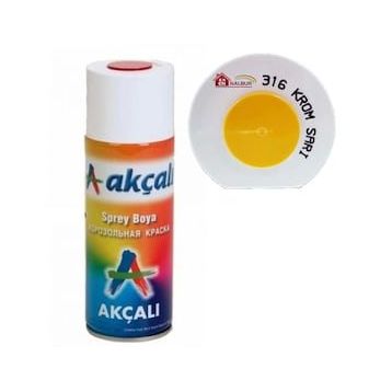 Akçalı 316 400 ml Krom Sarı Sprey Boya