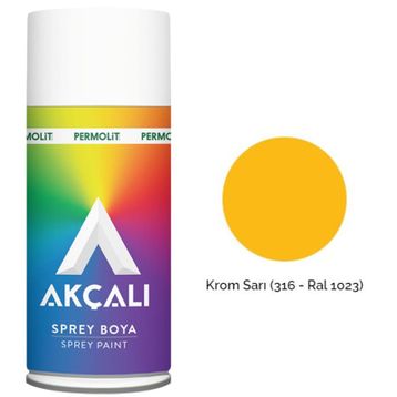 Akçalı 400 ml Krom Sarı Sprey Boya
