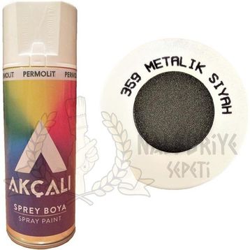 Akçalı Metalik Siyah 359 Simli 400 ml Sprey Boya